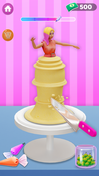 Icing on Doll Cake maker Game - Gameplay image of android game