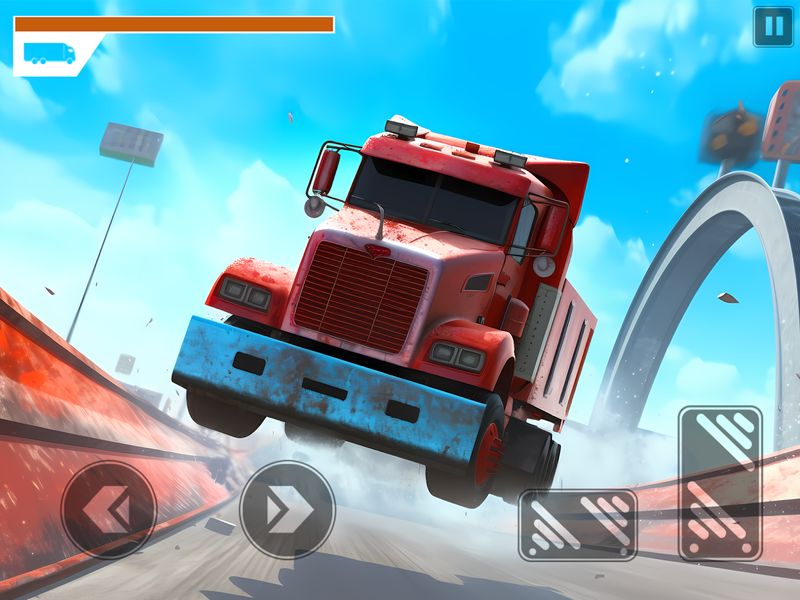 Monster Truck Stunt Derby Game - Gameplay image of android game