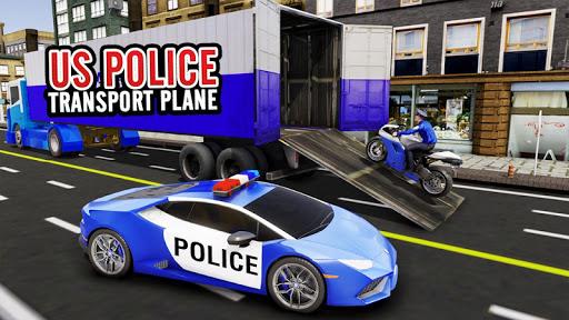 US Police Car Transporter Game - Gameplay image of android game