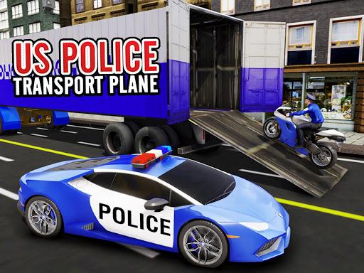 US Police Car Transporter Game - Gameplay image of android game