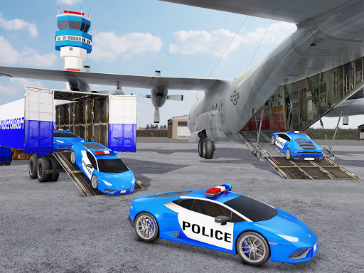 US Police Car Transporter Game - Gameplay image of android game