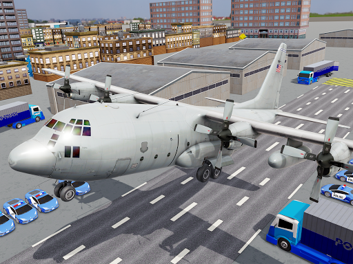 US Police Car Transporter Game - Gameplay image of android game