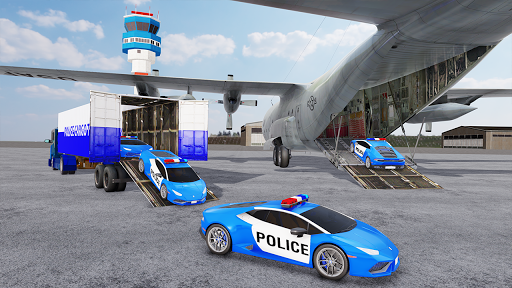 US Police Car Transporter Game - Gameplay image of android game