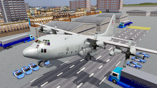 US Police Car Transporter Game - Gameplay image of android game