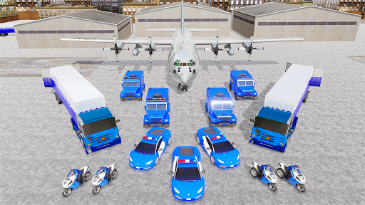 US Police Car Transporter Game - Gameplay image of android game