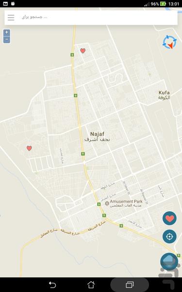 نقشه آفلاین شهر نجف - عکس برنامه موبایلی اندروید