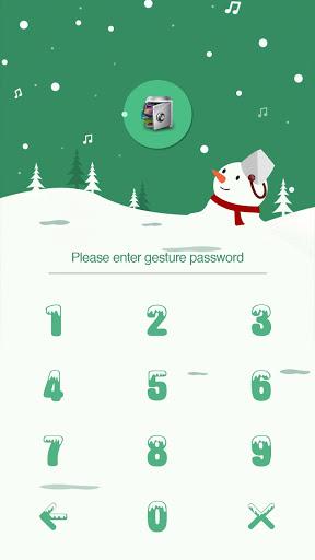 AppLock Theme Snowman - Image screenshot of android app