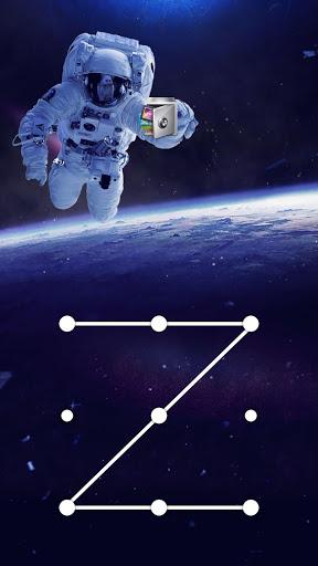 AppLock Live Theme Astronaut - Image screenshot of android app