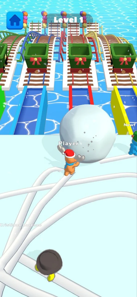 Ice Runner Battle: Snow Race - Gameplay image of android game