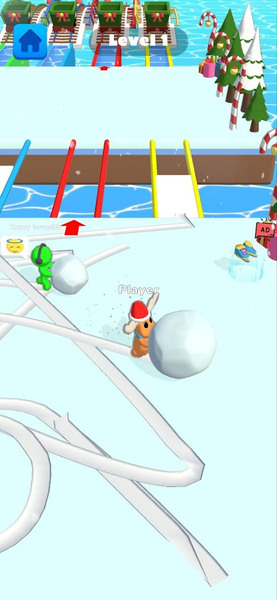 Ice Runner Battle: Snow Race - Gameplay image of android game