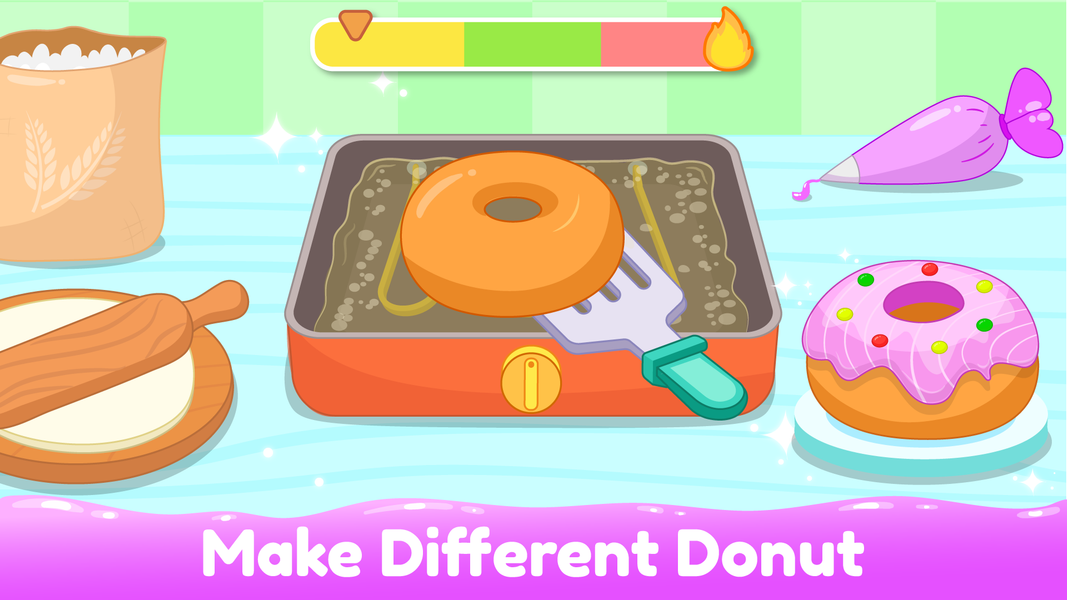 Donut Maker Kids cooking games - Gameplay image of android game