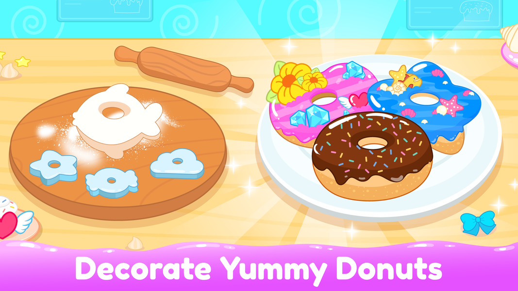 Donut Maker Kids cooking games - Gameplay image of android game