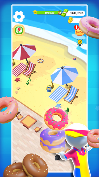 Idle Donut ۳D Ready - عکس بازی موبایلی اندروید