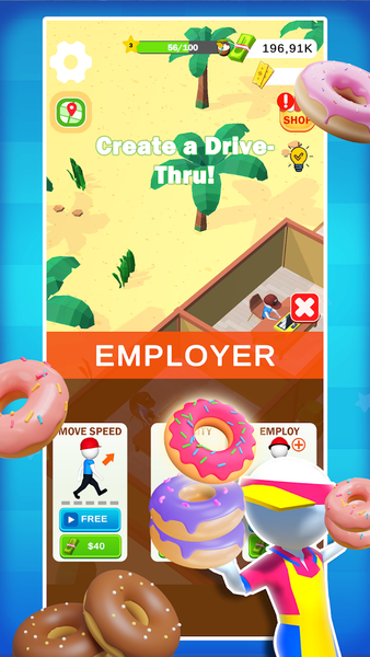 Idle Donut ۳D Ready - عکس بازی موبایلی اندروید