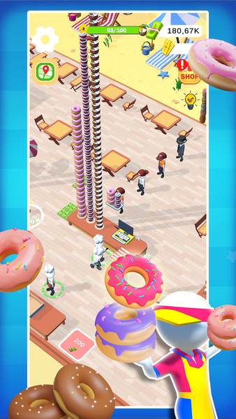 Idle Donut ۳D Ready - عکس بازی موبایلی اندروید