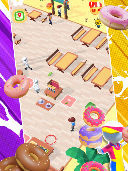 Idle Donut ۳D Ready - عکس بازی موبایلی اندروید