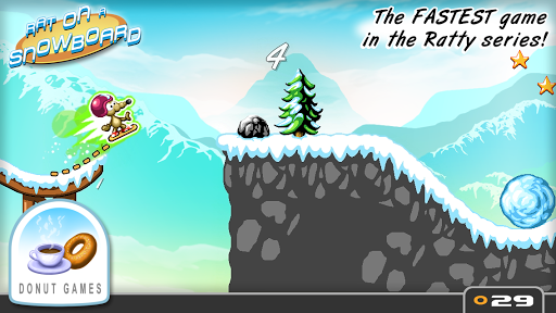 Rat On A Snowboard - Gameplay image of android game