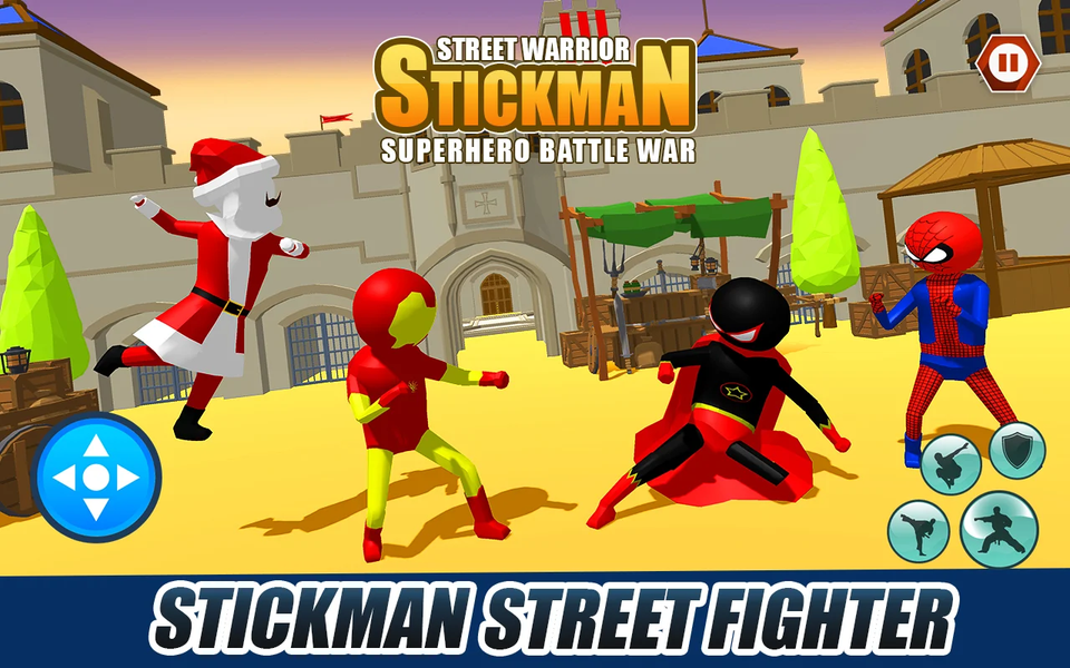 Stickman War City Fighter Gang - Gameplay image of android game