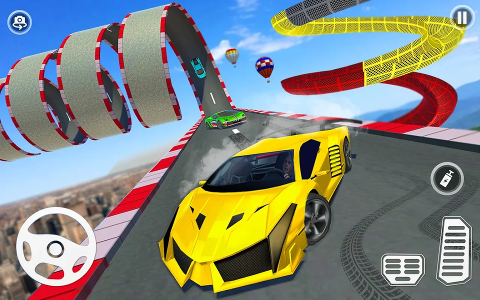 Mega Ramp - Crazy Car Stunt - Gameplay image of android game