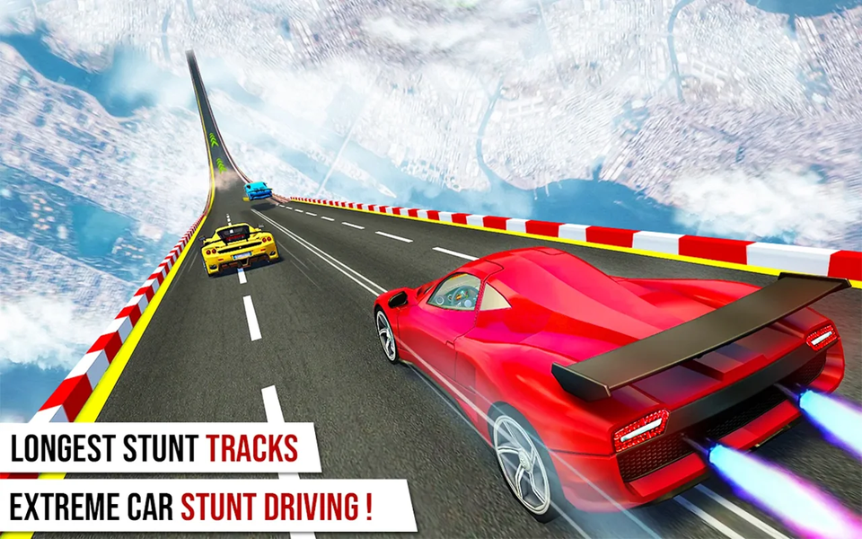 Mega Ramp - Crazy Car Stunt - Gameplay image of android game