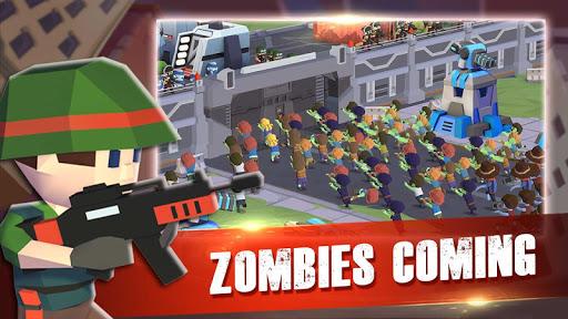 Zombie War : games for defense zombie in a shelter - Gameplay image of android game