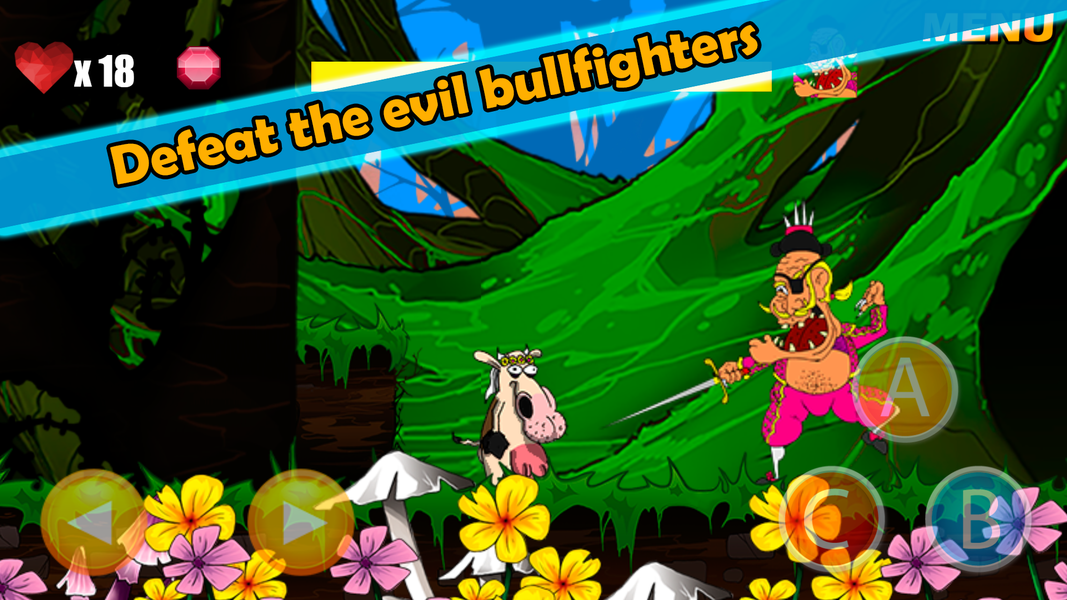 Cow Super Jump 2D Adventures - عکس بازی موبایلی اندروید