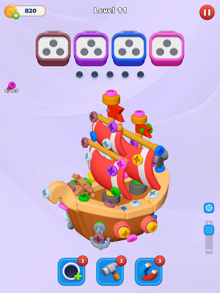 Bolts Off: Screw ۳D Master - عکس بازی موبایلی اندروید