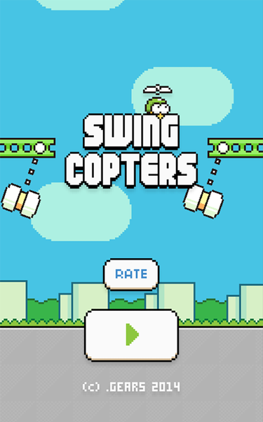 Swing Copters - Gameplay image of android game