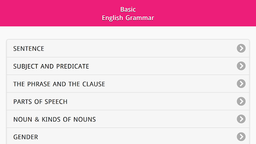 Basic English Grammar Book Free - عکس برنامه موبایلی اندروید