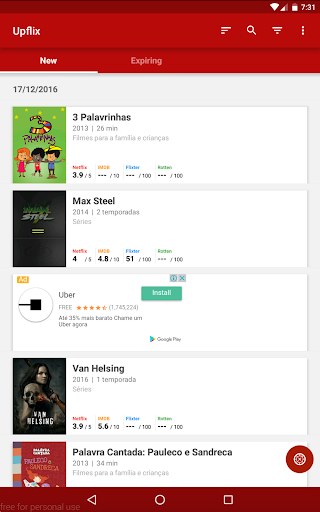 Upflix : Streaming Guide - عکس برنامه موبایلی اندروید