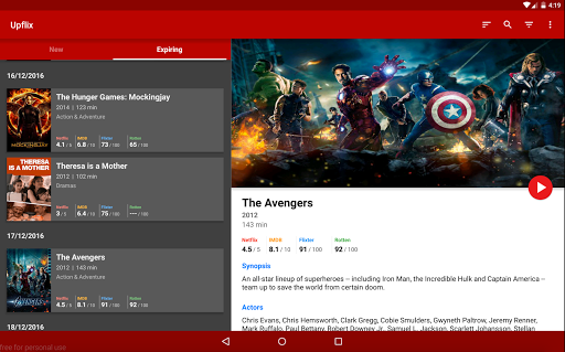 Upflix : Streaming Guide - عکس برنامه موبایلی اندروید