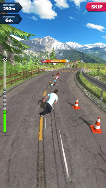 Downhill Race League - Gameplay image of android game