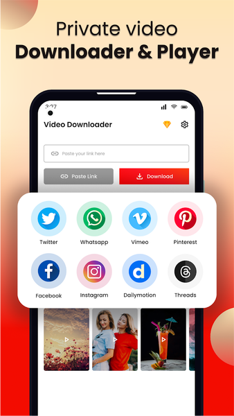 HD Video downloader and Player - عکس برنامه موبایلی اندروید