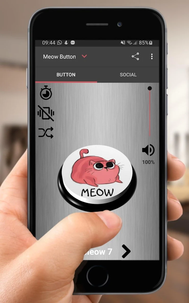 Cat Kitten Meow Button - عکس برنامه موبایلی اندروید