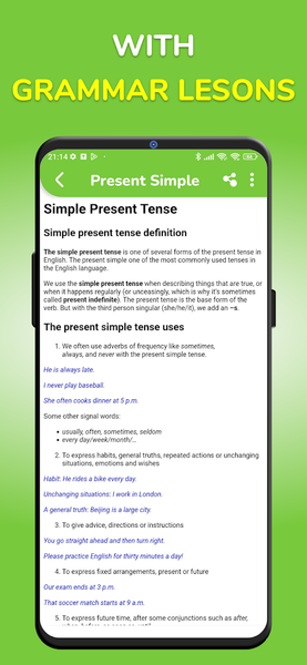 Learn English Grammar - عکس برنامه موبایلی اندروید