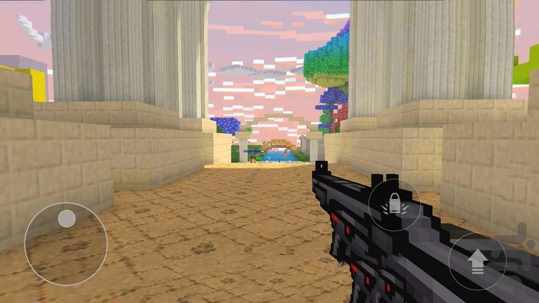 بازی تفنگی پیکسلی - بلوک کرافت - عکس بازی موبایلی اندروید