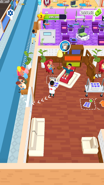 Doctor Hero: Clinic Tycoon - Gameplay image of android game