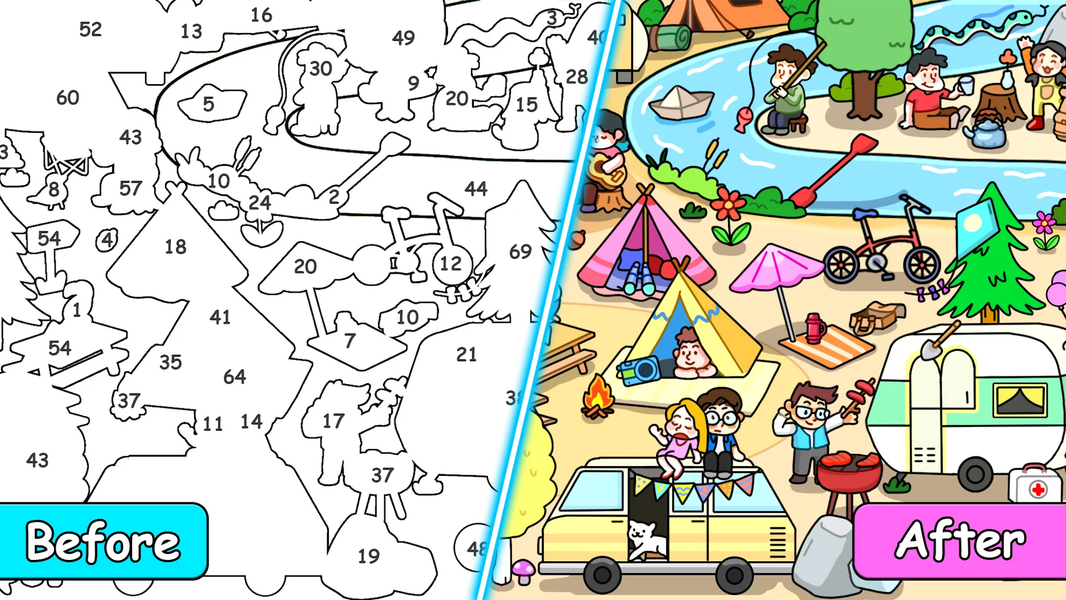 Sticker Notebook: ASMR Puzzle - Gameplay image of android game