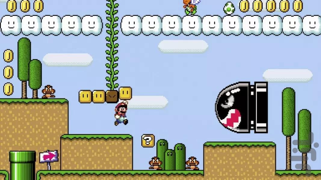 ماریو:marioWorld۱ - عکس بازی موبایلی اندروید