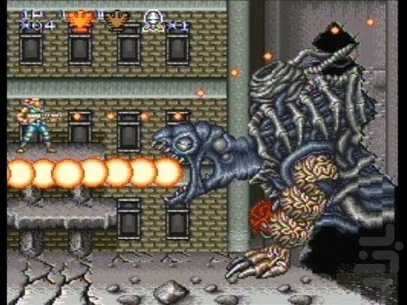 contra 3 : alien wars(snes) - Gameplay image of android game