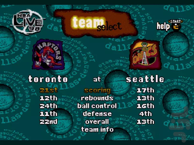 NBA Live '98 ROM - SNES Download - Emulator Games