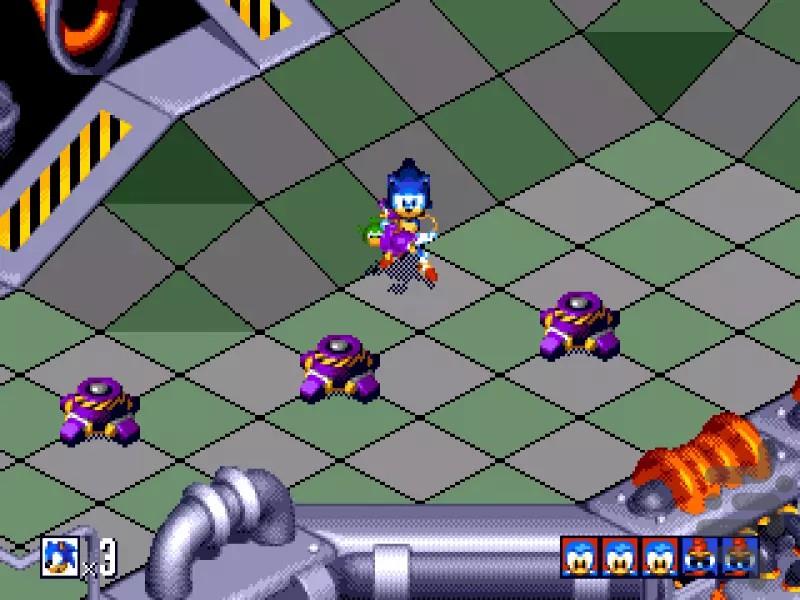 sonic 3d blast - Gameplay image of android game