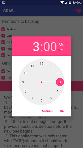 [ROOT] CRAB - Custom Recovery Auto Backup - Image screenshot of android app