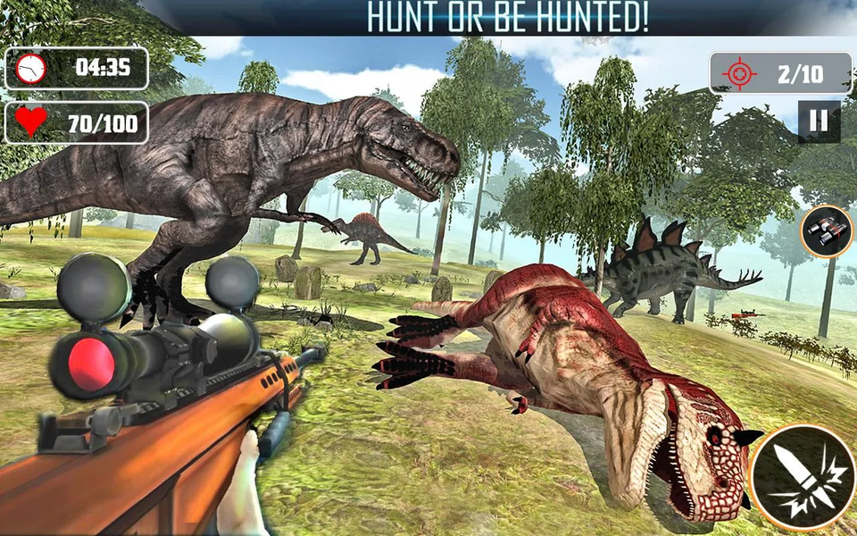 Dino Games - 3D Hunting Games - Gameplay image of android game