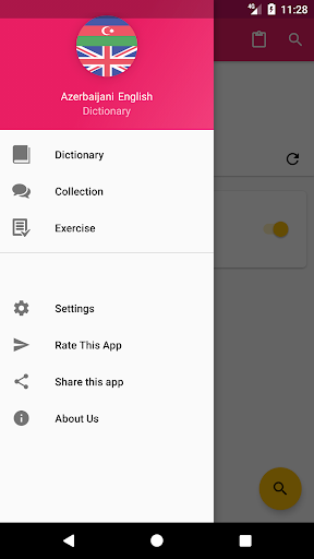 Azerbaijani English Dictionary - عکس برنامه موبایلی اندروید