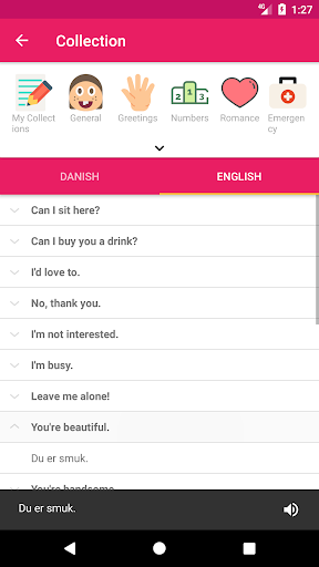 Danish English Dictionary - عکس برنامه موبایلی اندروید
