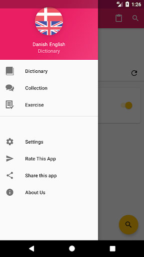 Danish English Dictionary - Image screenshot of android app