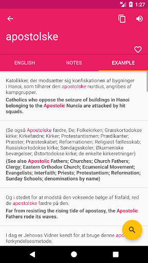 Danish English Dictionary - Image screenshot of android app