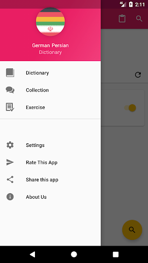 German Persian Dictionary - Image screenshot of android app