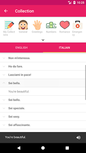 Italian English Dictionary - عکس برنامه موبایلی اندروید